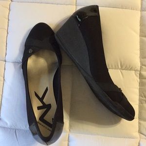 Anne Klein Sport black wedges